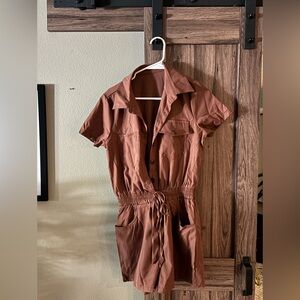 Fashion Nova Brown Romper